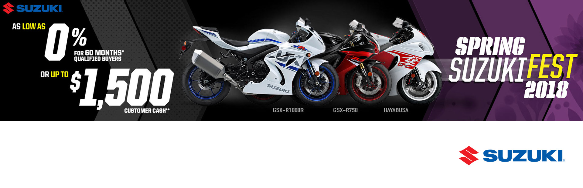Suzuki: Spring SuzukiFest Promo - Sportbike